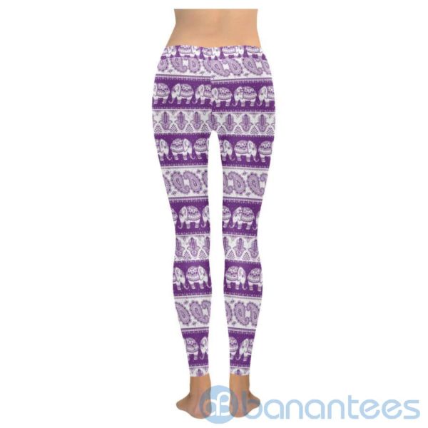 Elephant Paisley Hamsa Leggings For Women Product Photo