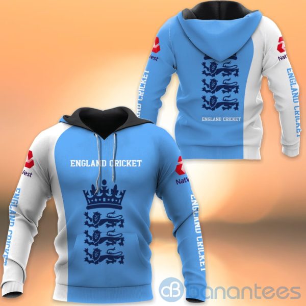 England Cricket Team Light Blue All Over Printed Hoodies Zip Hoodies Product Photo