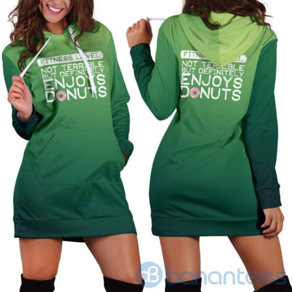 Enjoys Donuts Hoodie Dress For Women Product Photo