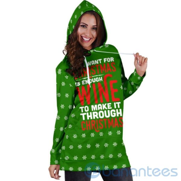 Enough Wine To Make It Through Hoodie Dress For Women Product Photo