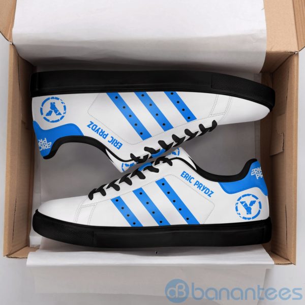 Eric Prydz Light Blue White Low Top Skate Shoes Product Photo