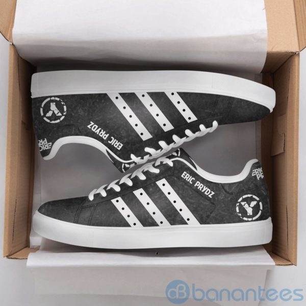 Eric Prydz White Striped Low Top Skate Shoes Product Photo