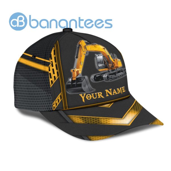 Excavator Heavy Equipment Custom All Over Printed 3D Cap Product Photo