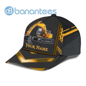 Excavator Heavy Equipment Custom All Over Printed 3D Cap Product Photo