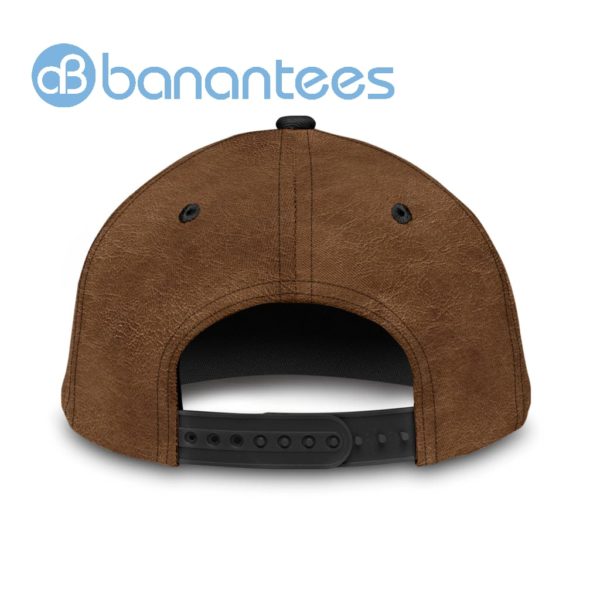 Excavator Heavy Equipment Leather Custom All Over Printed 3D Cap Product Photo