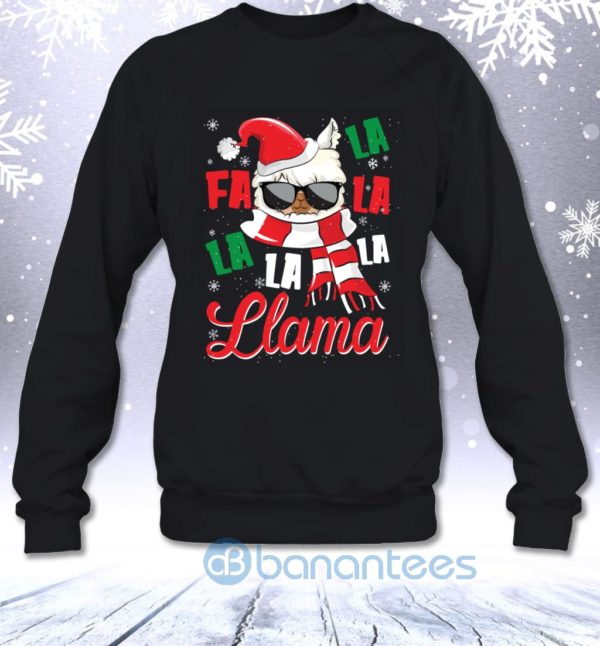 Fa La La La Llama Funny Christmas Llama Lovers Sarcasm Sweatshirt Product Photo