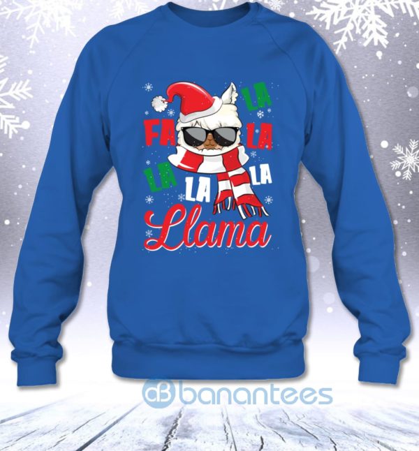 Fa La La La Llama Funny Christmas Llama Lovers Sarcasm Sweatshirt Product Photo