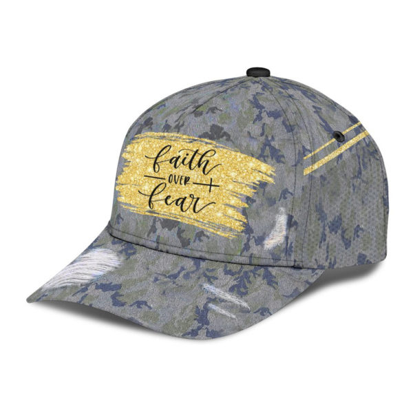 Faith Over Fear Camo All Over Printed 3D Cap Product Photo