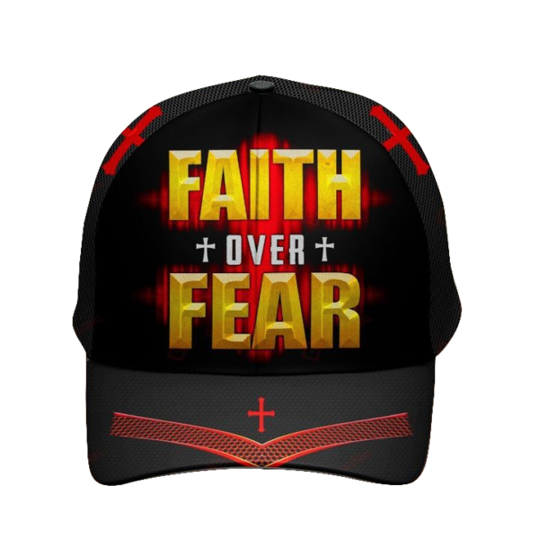 Faith Over Fear Jesus Christ God All Over Printed 3D Cap Product Photo