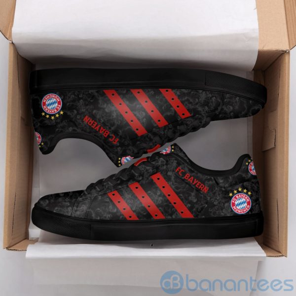 Fc Bayern Red Striped Black Low Top Skate Shoes Product Photo