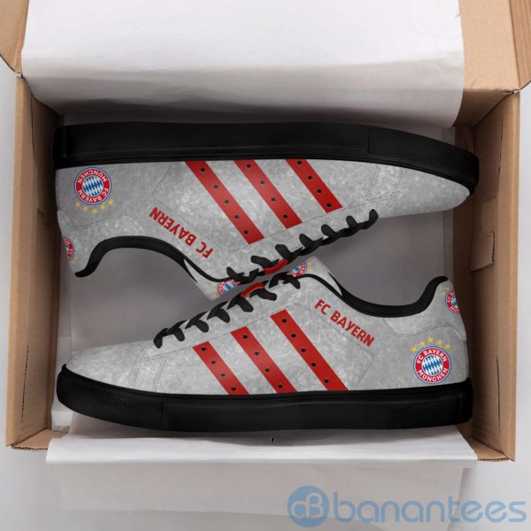 Fc Bayern Red Striped Grey Low Top Skate Shoes Product Photo