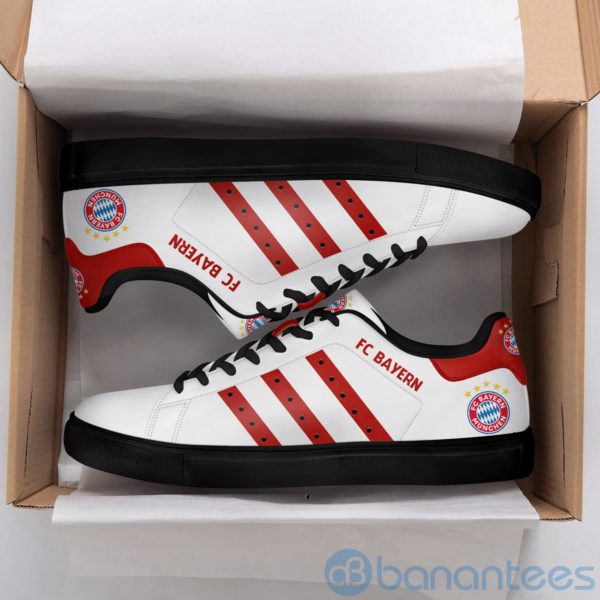 Fc Bayern Red Striped White Low Top Skate Shoes Product Photo