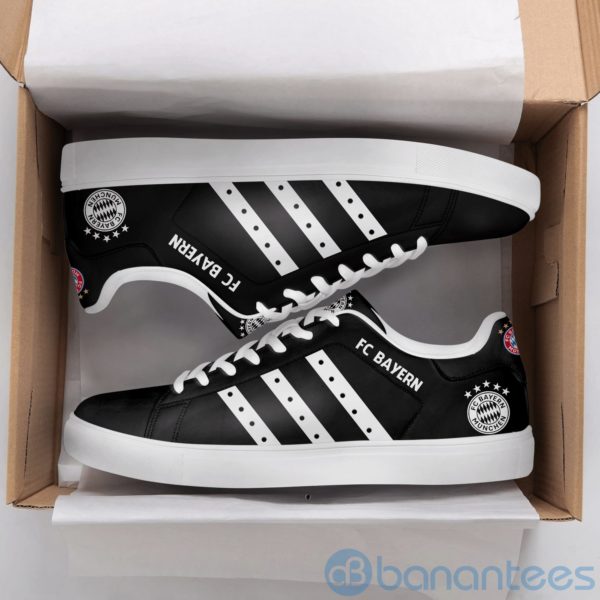 Fc Bayern White Striped Black Low Top Skate Shoes Product Photo