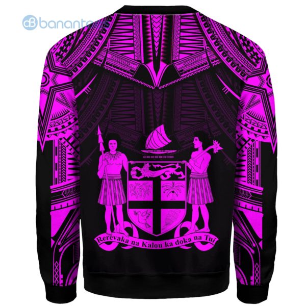 Fiji Polynesian Pink And Black All Over Printed 3D Sweatshirt Product Photo