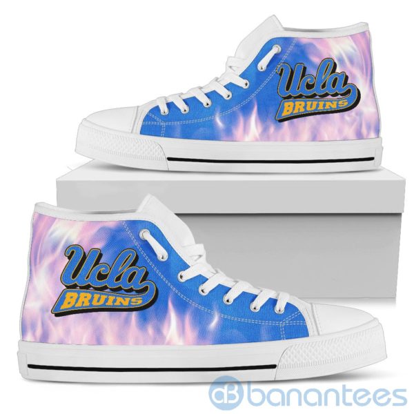 Fire And Logo Of UCLA Bruins High Top Shoes Product Photo