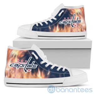 Fire And Logo Of Washington Capitals High Top Shoes Product Photo