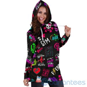Fitness Logos Gym Lover Hoodie Dress For Women Product Photo