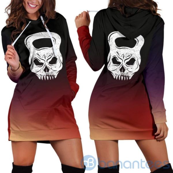 Fitness Skull Hoodie Dress For Women Product Photo