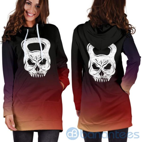 Fitness Skull Hoodie Dress For Women Product Photo