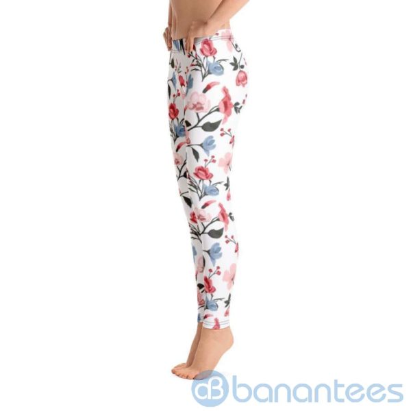Floral White Leggings For Women Product Photo