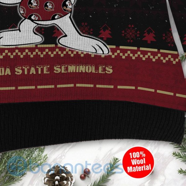 Florida State Seminoles Snoopy Dabbing Ugly Christmas 3D Sweater Product Photo