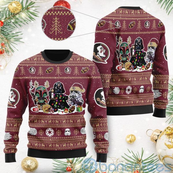 Florida State Seminoles Star Wars Ugly Christmas 3D Sweater Product Photo