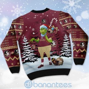 Florida State Seminoles Team Grinch Ugly Christmas 3D Sweater Product Photo