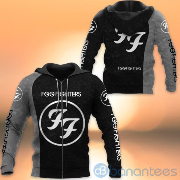 Foo Fighter Black All Over Printed Hoodies Zip Hoodies Product Photo