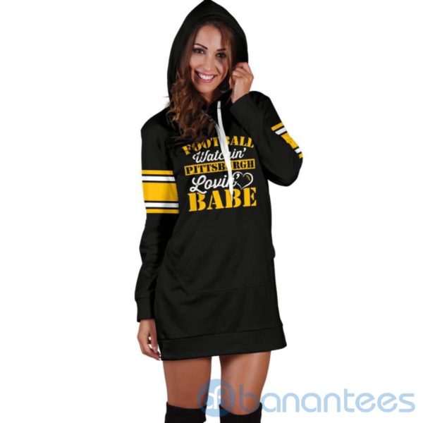 Football Babe Hoodie Dress For Women Product Photo