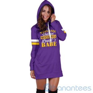 Football Watchin' Babe Hoodie Dress For Women Product Photo