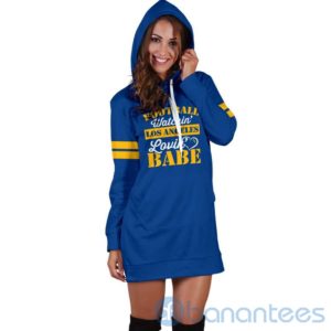 Football Watchin' Los Angeles Babe Hoodie Dress For Women Product Photo