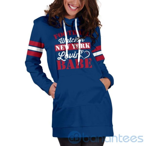 Football Watchin' New York Babe Hoodie Dress For Women Product Photo