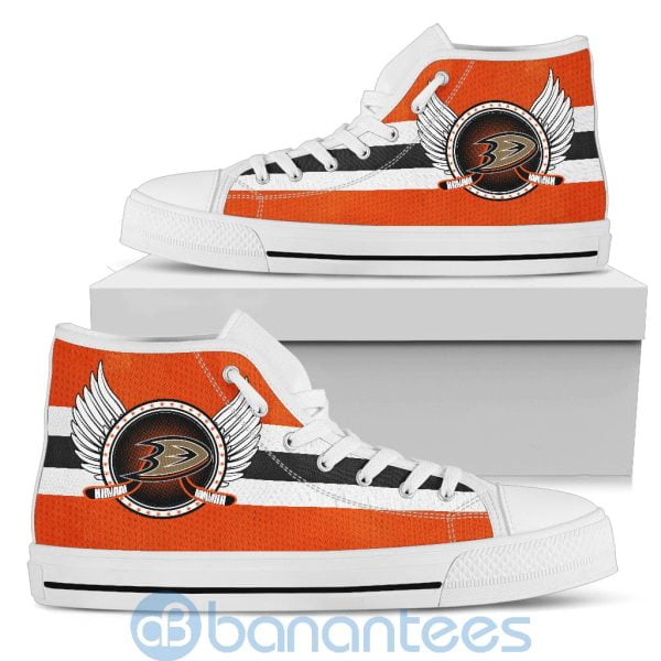 For Fans Anaheim Ducks Biker Wings High Top Shoes Product Photo