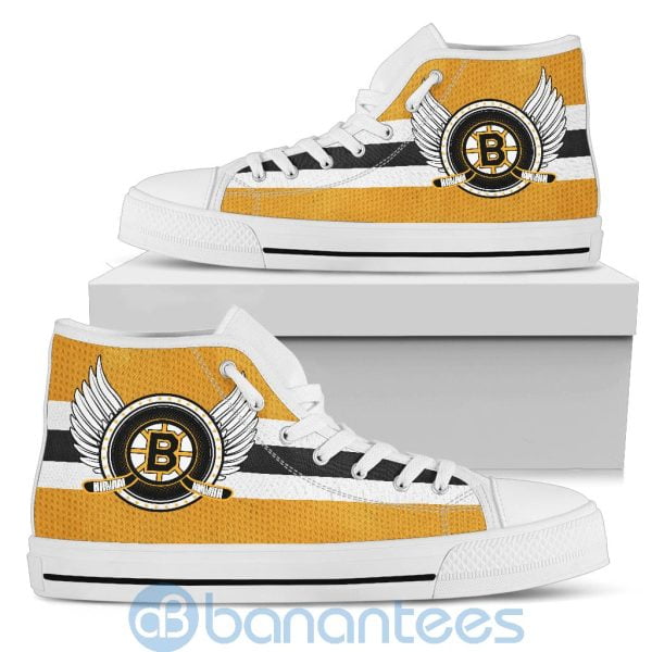 For Fans Boston Bruins Biker Wings High Top Shoes Product Photo