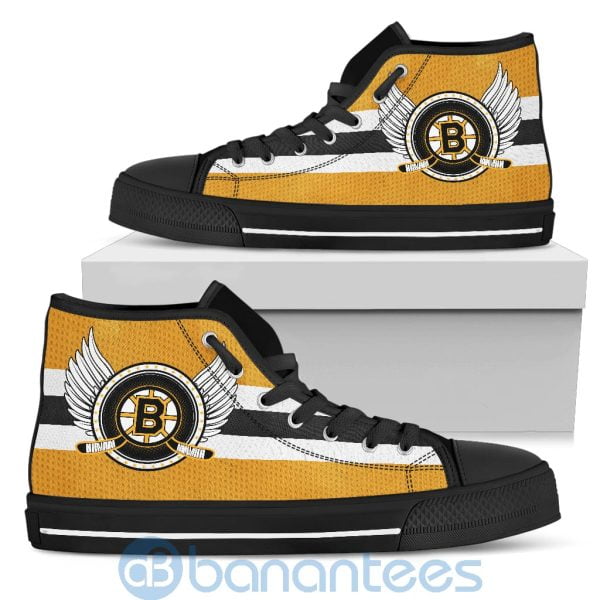 For Fans Boston Bruins Biker Wings High Top Shoes Product Photo