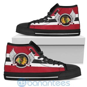 For Fans Chicago Blackhawks Biker Wings High Top Shoes Product Photo