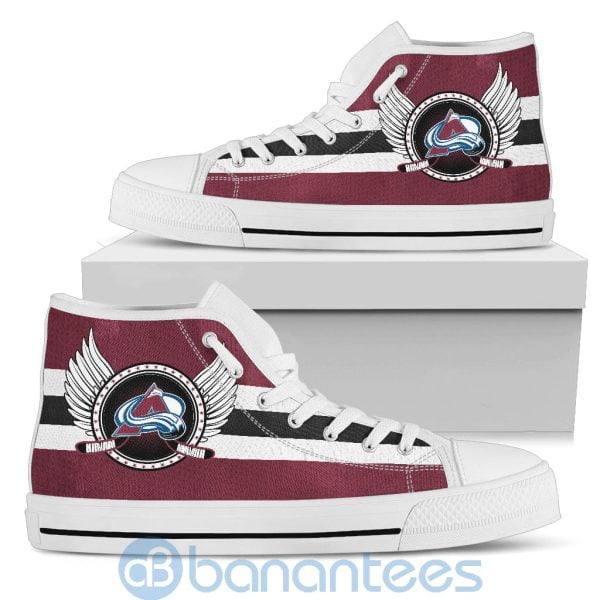For Fans Colorado Avalanche Biker Wings High Top Shoes Product Photo