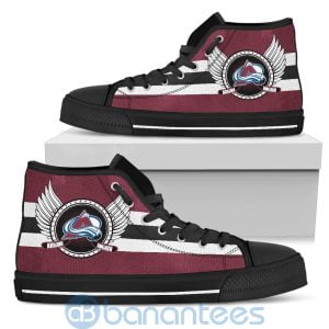 For Fans Colorado Avalanche Biker Wings High Top Shoes Product Photo