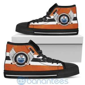 For Fans Edmonton Oilers Biker Wings High Top Shoes Product Photo