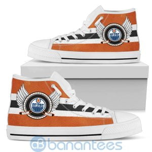 For Fans Edmonton Oilers Biker Wings High Top Shoes Product Photo