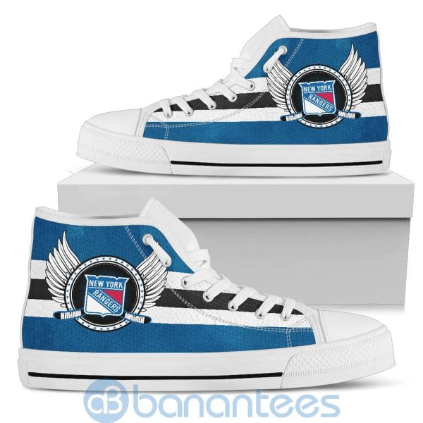 For Fans New York Rangers Biker Wings High Top Shoes Product Photo