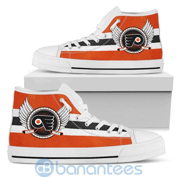 For Fans Philadelphia Flyers Biker Wings High Top Shoes Product Photo