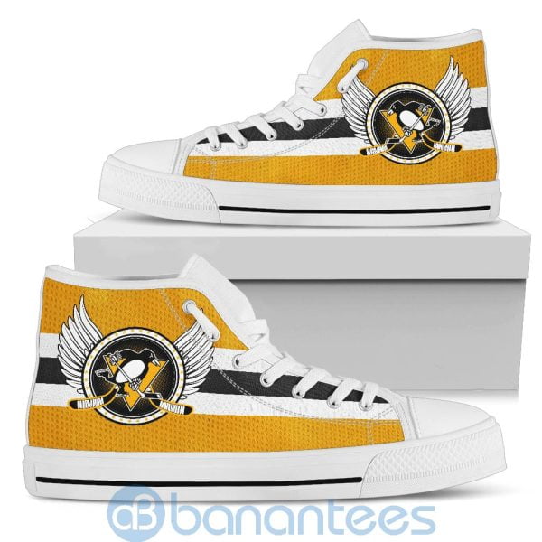 For Fans Pittsburgh Penguins Biker Wings High Top Shoes Product Photo