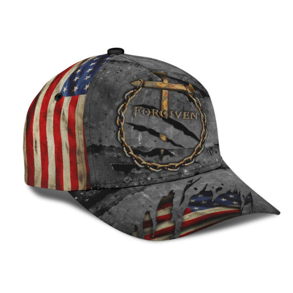 Forgiven Crack Us Flag All Over Printed 3D Cap Product Photo