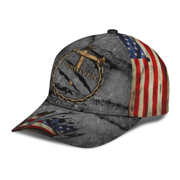 Forgiven Crack Us Flag All Over Printed 3D Cap Product Photo