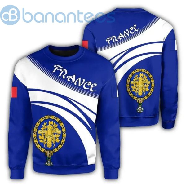 France Coat Of Arms Cricket Style All Over Printed 3D Sweatshirt Product Photo