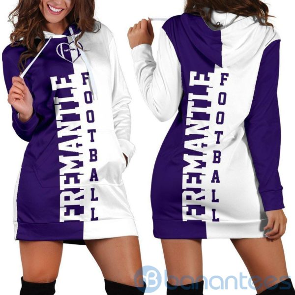 Fremantle Football Hoodie Dress For Women Product Photo