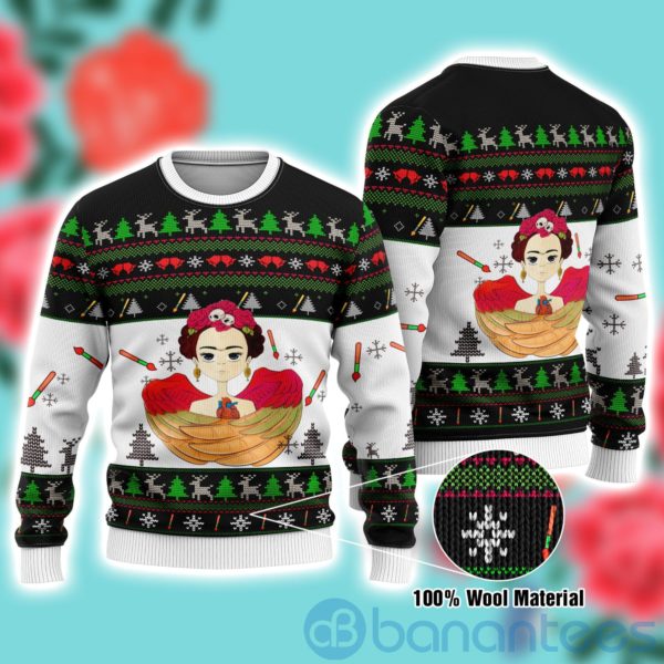 frida kahlo Ugly Christmas All Over Printed 3D Shirt Product Photo