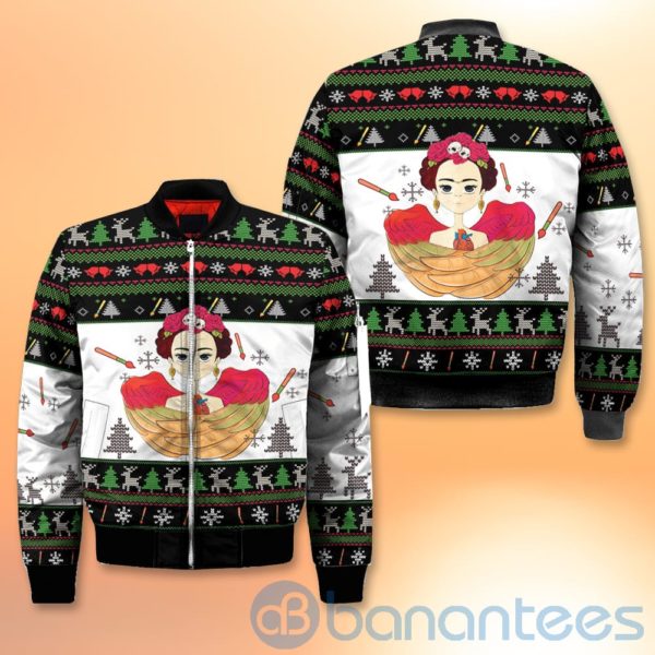 frida kahlo Ugly Christmas All Over Printed 3D Shirt Product Photo