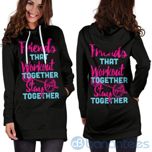 Friends That Workout Together Hoodie Dress For Women Product Photo